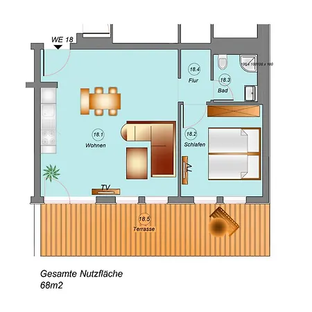 Apartment Traumhaftes - Odins Blick 18 - Mit Terrasse, Privatstrand, Sauna *